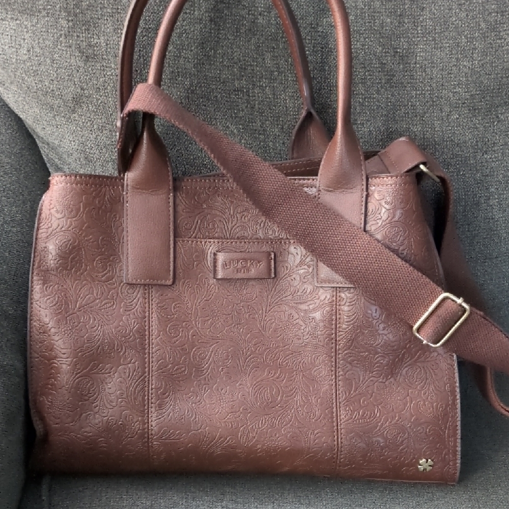 Lucky Brand Brown Western Style Embossed Women's Bag